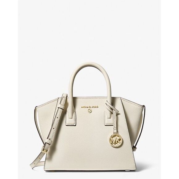Michael Kors Handbags - Michael Kors Avril Small Leather Top-Zip Satchel Cream OS